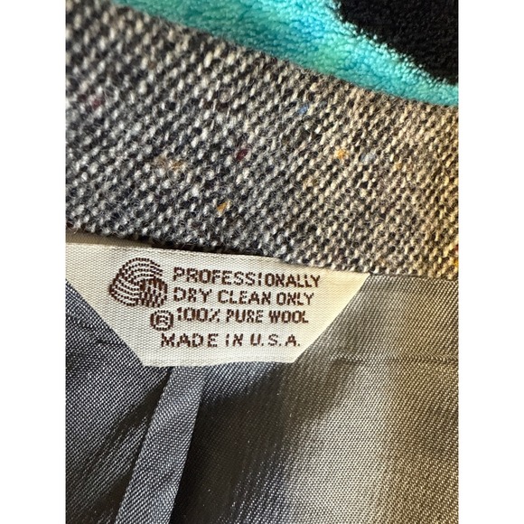 Courtney Tweed Blazer Elbow Patch Wool Mens Gray Sport Coat Jacket - Picture 9 of 9